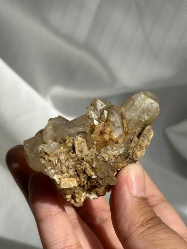Tibetan Himalayan Crystal with Calcite Symbiosis  11N