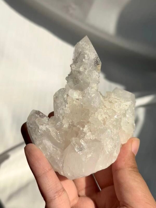 Fine-Sparkle Small Crystal Flower White Himalayan Crystal Cluster 16E