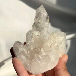 Fine-Sparkle Small Crystal Flower White Himalayan Crystal Cluster 16E