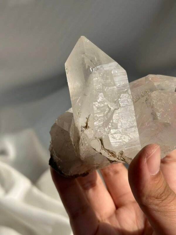 Himalayan Crystal with Multi-Crystal Formation & White Snow-Mist Interior  14B