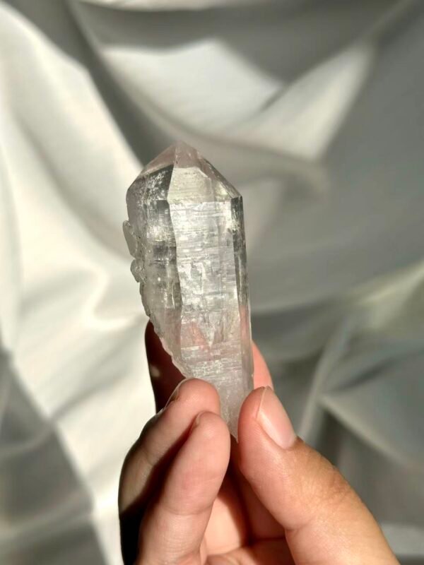White Transparent Himalayan Crystal with Epitaxial Base  12O