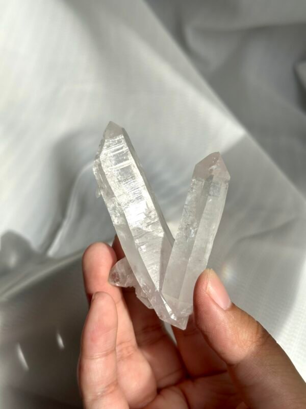 Twin White Transparent Himalayan Crystal  11M