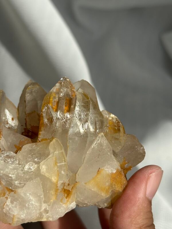 Translucent Nepalese Himalayan Crystal Cluster with Nirvana Top  12E