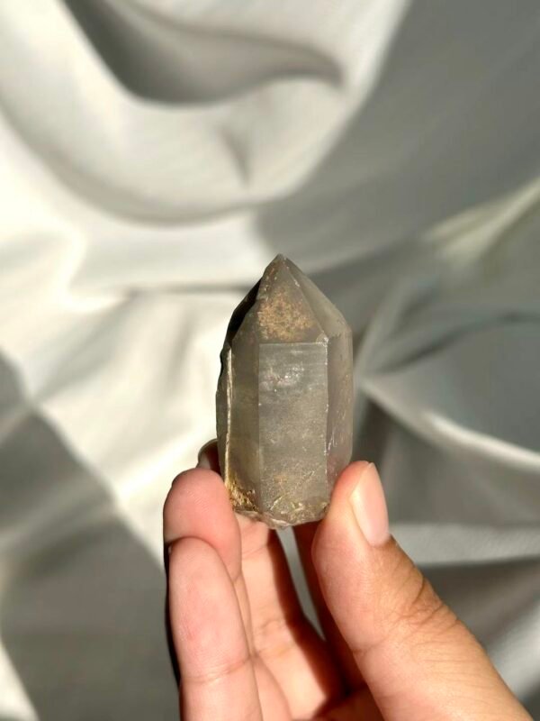 Himalayan Mini Single Crystal: Gray Hidden Mountain Pattern with Rainbow Sheen  13D