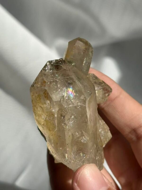 Tibetan Himalayan Crystal with Calcite Symbiosis  11N