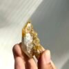 Himalayan Small Single Crystal with Golden Small Crystal Flowers  14M