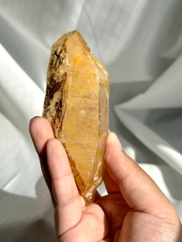 Golden Mineral-Skinned Himalayan Handheld Crystal 12K