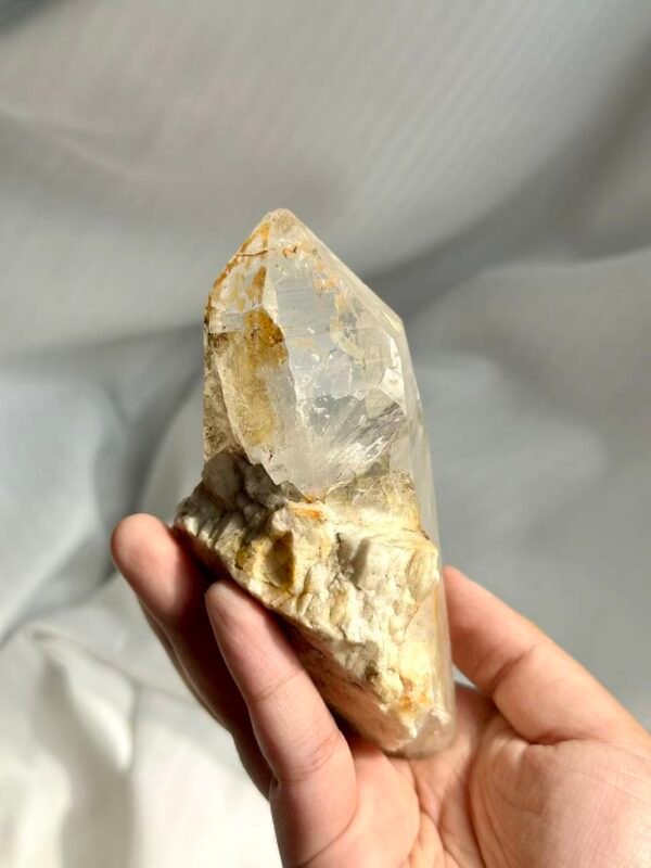 Himalayan Crystal with White Square Feldspar Symbiosis  13I