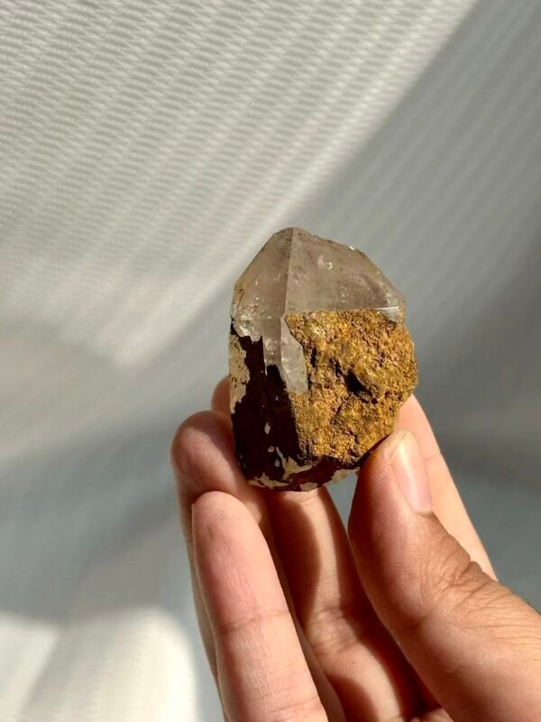 Tibetan Himalayan Small Single Crystal with Brown Ore Rind  14G