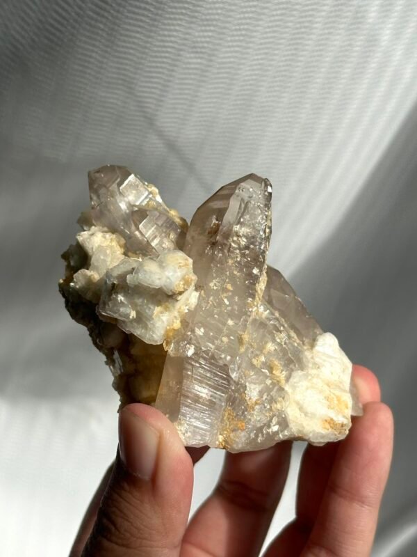 Silver-gray golden mica feldspar symbiotic Himalayan crystal cluster   10L