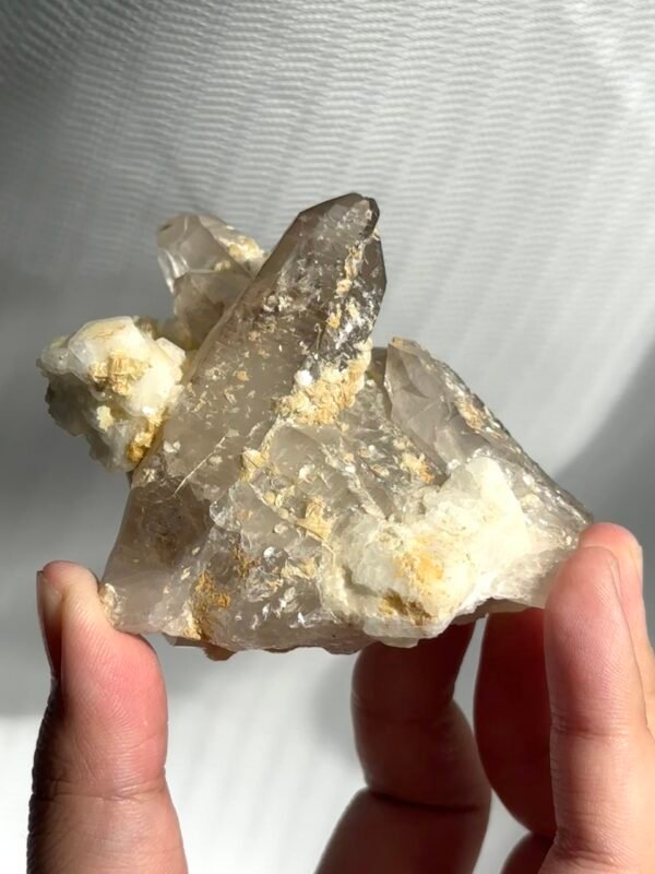 Silver-gray golden mica feldspar symbiotic Himalayan crystal cluster   10L