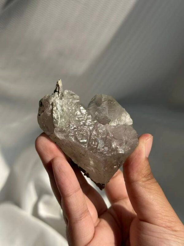 Himalayan Crystal: Symbiosis of Silver-Gray Limonite & Muscovite with Unique Veins  14D
