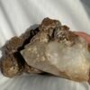 Tibetan Himalayan crystal and rose calcite symbiotic ornaments  09B