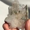 Himalayan White Crystal Cluster with Green Phantom  16I