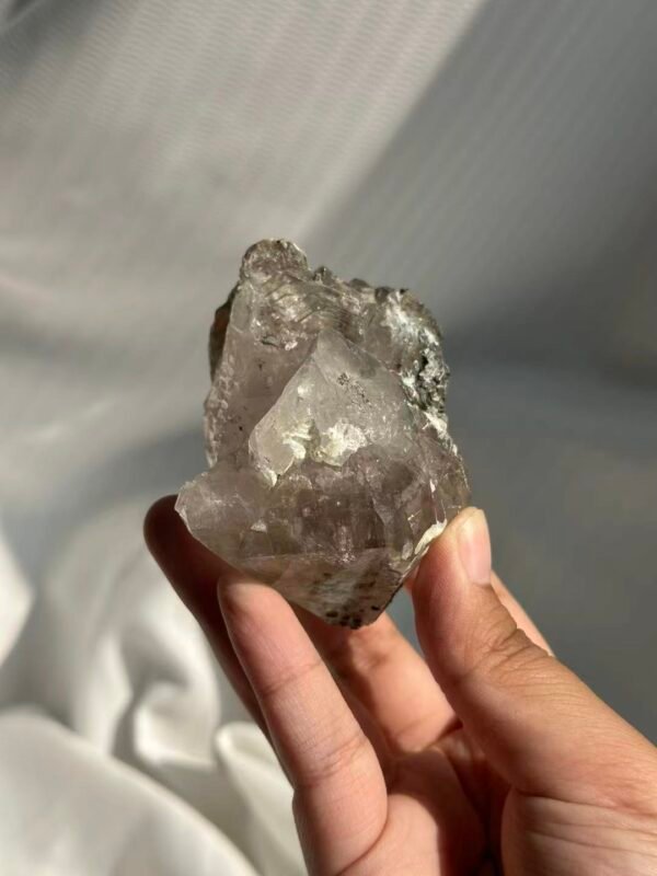 Himalayan Crystal: Symbiosis of Silver-Gray Limonite & Muscovite with Unique Veins  14D