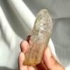 White Translucent Flashy Himalayan Crystal Palm Stone  12B