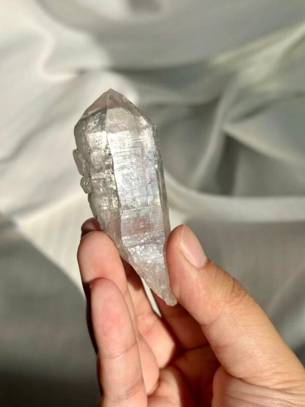 White Transparent Himalayan Crystal with Epitaxial Base  12O