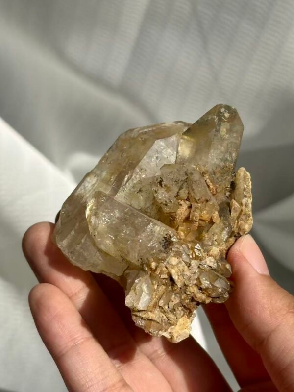Tibetan Himalayan Crystal with Calcite Symbiosis  11N