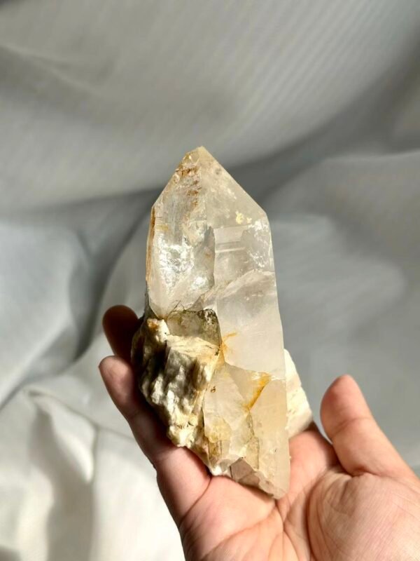 Himalayan Crystal with White Square Feldspar Symbiosis  13I