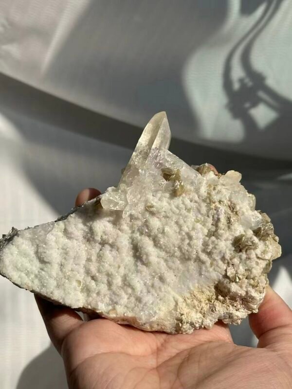 Himalayan Crystal Cluster with Fine Flash Feldspar & Silver Mica  16A