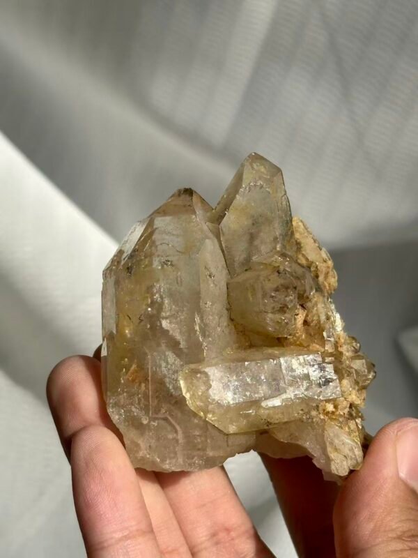 Tibetan Himalayan Crystal with Calcite Symbiosis  11N