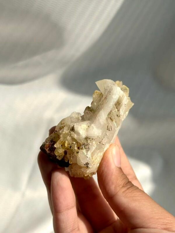 White Multi-Crystal Tibetan Himalayan Crystal Cluster  14H