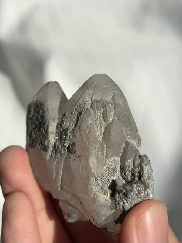 Silver mica mineral skin sutured Himalayan crystal  11B