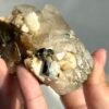 Himalayan Crystal Intergrown with Black Tourmaline & Albite - Medium Handheld Size  15G