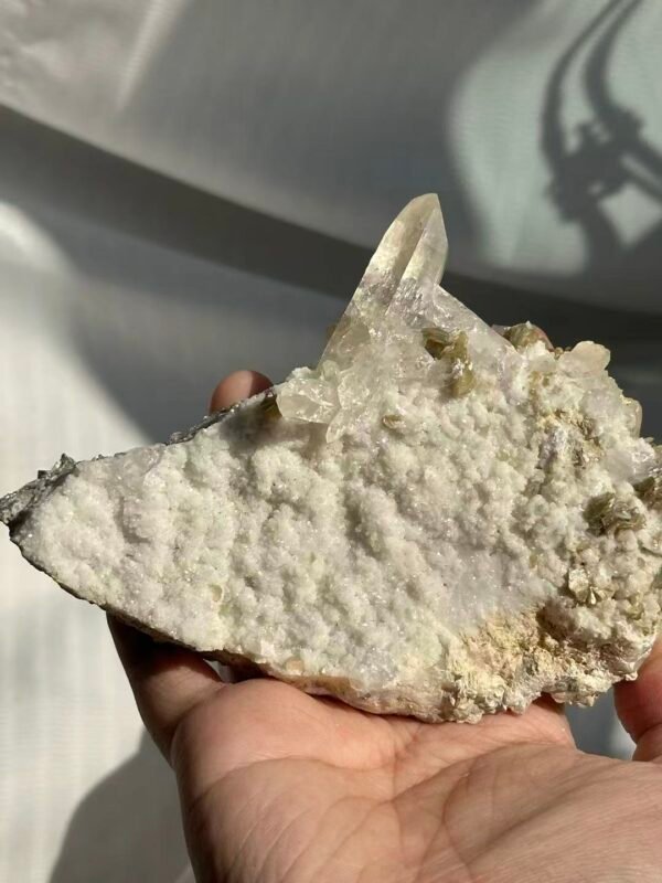 Himalayan Crystal Cluster with Fine Flash Feldspar & Silver Mica  16A