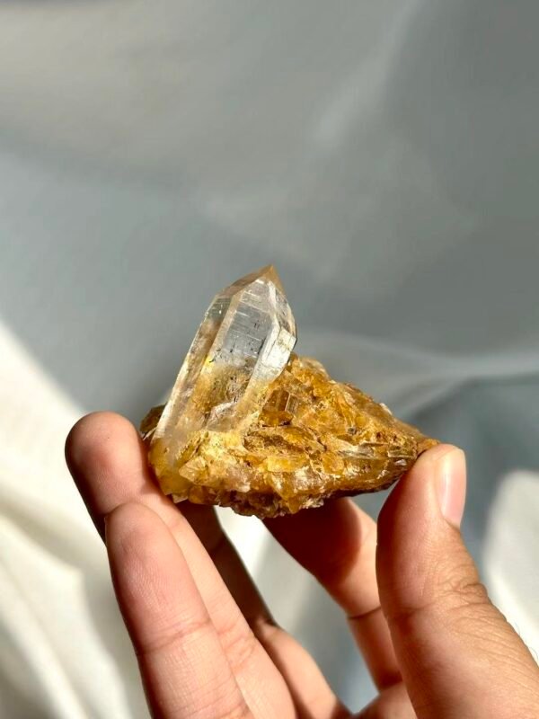 Ultra-Transparent Golden Himalayan Mini Crystal Cluster  15C