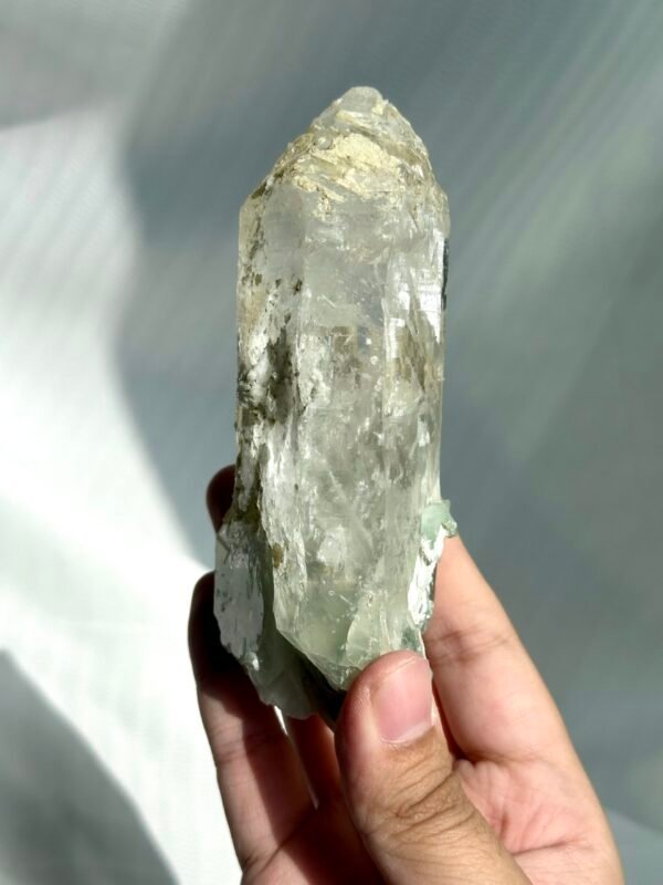 Blue-green rabbit hair symbiotic Himalayan interference pattern crystal  09E