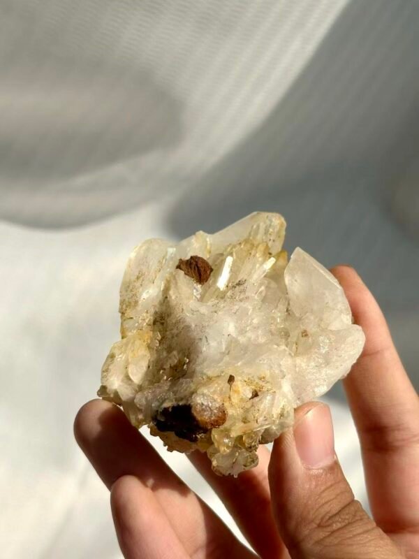 White Multi-Crystal Tibetan Himalayan Crystal Cluster  14H