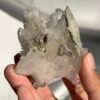 Himalayan White Crystal Cluster with Green Phantom  16I