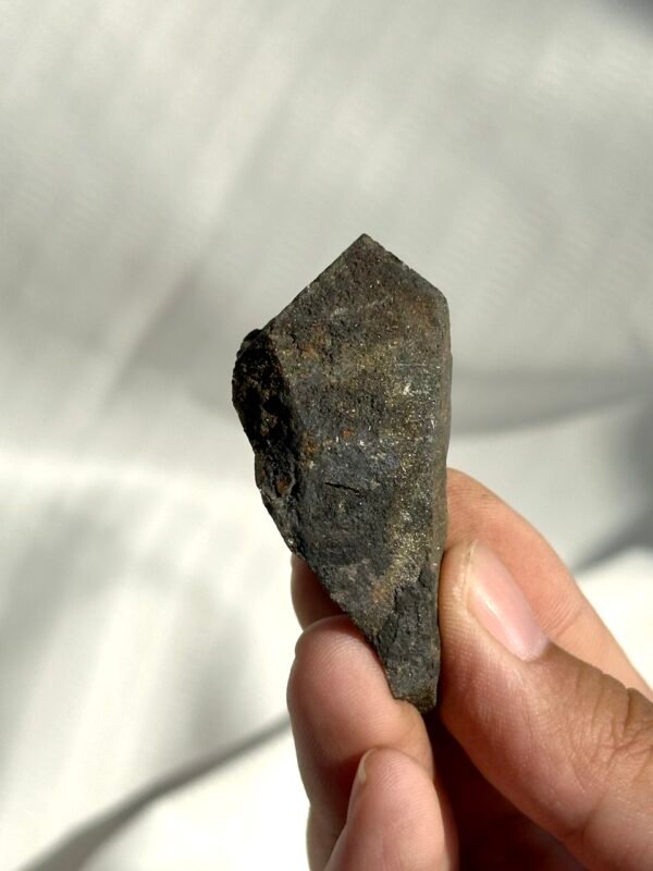 Small Single Himalayan Crystal (from Tibetan Mining Areas) with Enclosed Deep Green Phantom Quartz  14I