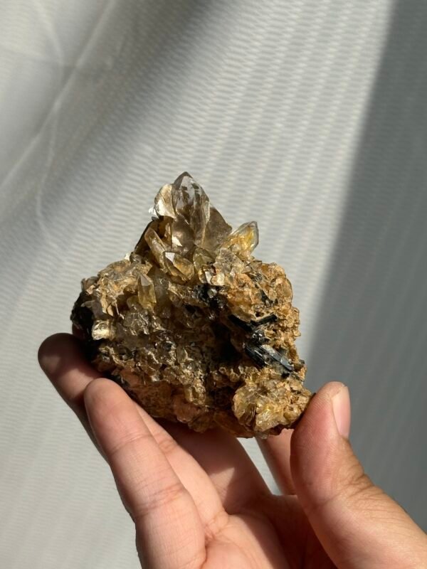 A02 Himalayan crystal mica symbiotic cluster