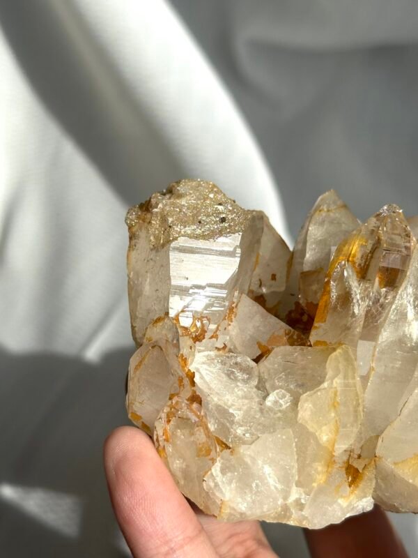 Translucent Nepalese Himalayan Crystal Cluster with Nirvana Top  12E