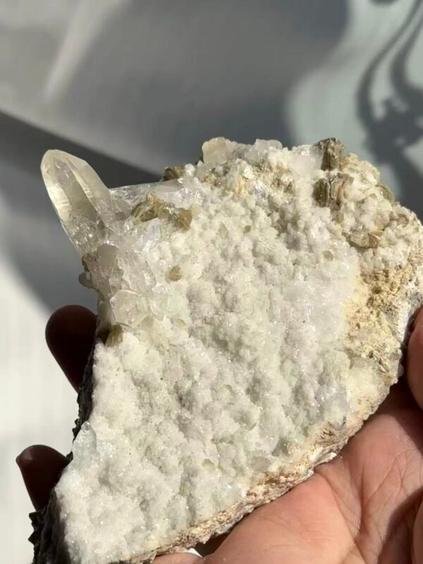 Himalayan Crystal Cluster with Fine Flash Feldspar & Silver Mica  16A