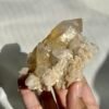 Himalayan Crystal Cluster with Yellow Gel Flower Inclusions and Symbiotic Jelly-like Calcite 11H