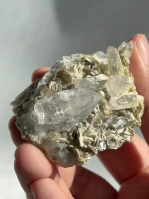 Himalayan Crystal Cluster with Silver Mica & Albite 16M