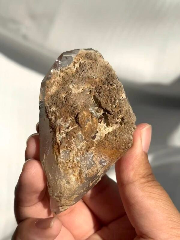 Himalayan Light Brown Crystal with Inner Scenery & Mineral Skin  16K