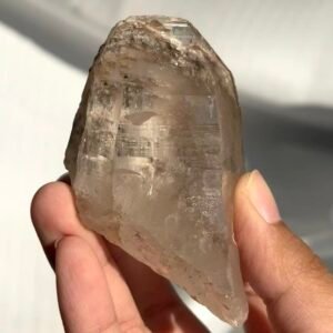 Himalayan Light Brown Crystal with Inner Scenery & Mineral Skin  16K