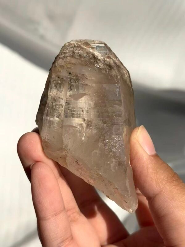 Himalayan Light Brown Crystal with Inner Scenery & Mineral Skin  16K